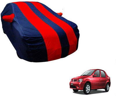 Amanzo Car Cover For Mahindra Logan (With Mirror Pockets)(Blue, Red)
