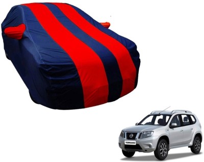 Flipkart SmartBuy Car Cover For Nissan Terrano (With Mirror Pockets)(Blue, Red)