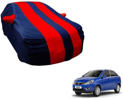 Amanzo Car Cover For Tata Zest (With Mirror Pockets)(Blue, Red)