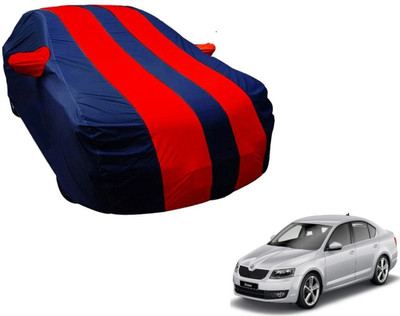 Amanzo Car Cover For Skoda Octavia (With Mirror Pockets)(Blue, Red)