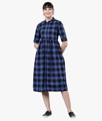 Tokyo Talkies Women Shirt Blue Dress