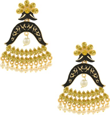 Saizen Gold Plated Traditional Drops & Danglers Pearl Alloy Earring Pearl Alloy Drops & Danglers