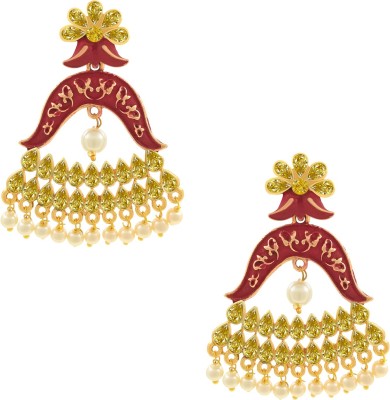 Saizen Gold Plated Traditional Drops & Danglers Pearl Alloy Earring Pearl Alloy Drops & Danglers