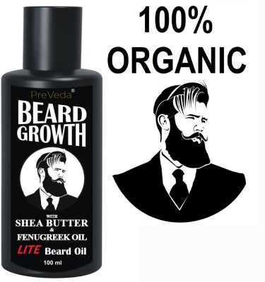 PreVeda Best Beard Growth LITE Hair Oil with Shea butter & Fenugreek oil Hair Oil(100 ml)