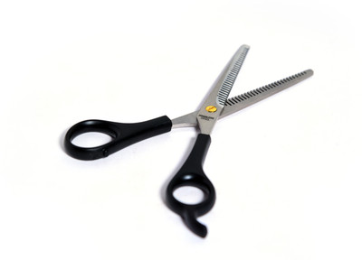 Rehman Traders Hair Two Side Thinning Scissors for Barbers Scissors(Set of 1, Black)
