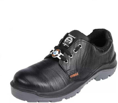 Acme Steel Toe Leather Safety Shoe(Black, S1, Size 10)