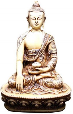 Bansiwal India Hand Carved Lord Buddha Resin Idol Sculpture Statue,7.5-inch Decorative Showpiece  -  18.79 cm(Polyresin, White)