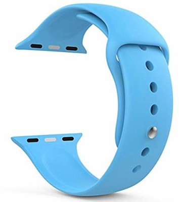 V-TAN PREMIUM REPLACEMENT iWATCH STRAP SILICONE 38/40MM-SKY BLUE Smart Watch Strap(Blue)