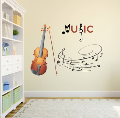 Wallzone 70 cm Music Removable Sticker(Pack of 1)