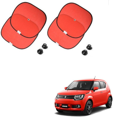 AuTO ADDiCT Side Window Sun Shade For Maruti Suzuki Ignis(Red)