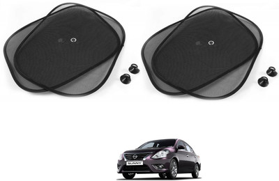 AuTO ADDiCT Side Window Sun Shade For Nissan Sunny(Black)