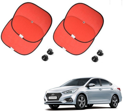 AuTO ADDiCT Side Window Sun Shade For Hyundai Verna(Red)