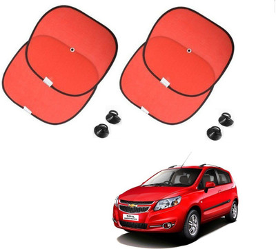 AuTO ADDiCT Side Window Sun Shade For Chevrolet Sail Hatchback(Red)