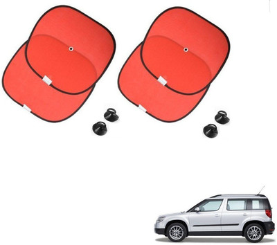 AuTO ADDiCT Side Window Sun Shade For Skoda Yeti(Red)
