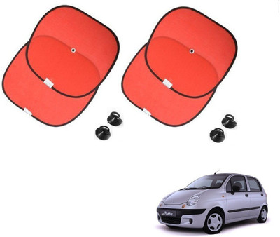 AuTO ADDiCT Side Window Sun Shade For Chevrolet Matiz(Red)