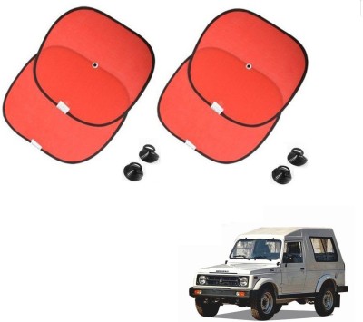 AuTO ADDiCT Side Window Sun Shade For Maruti Suzuki Gypsy(Red)