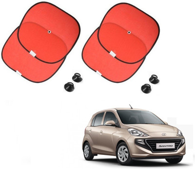 AuTO ADDiCT Side Window Sun Shade For Hyundai Santro(Red)