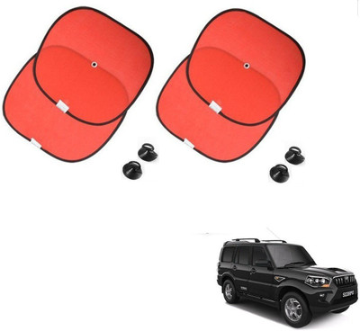 AuTO ADDiCT Side Window Sun Shade For Mahindra New Scorpio(Red)