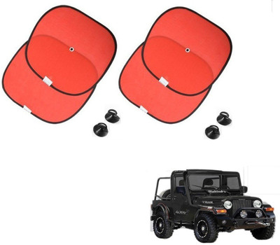 AuTO ADDiCT Side Window Sun Shade For Mahindra Thar(Red)
