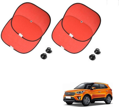 AuTO ADDiCT Side Window Sun Shade For Hyundai Creta(Red)