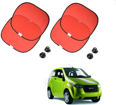 AuTO ADDiCT Side Window Sun Shade For Mahindra Reva(Red)