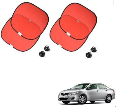 AuTO ADDiCT Side Window Sun Shade For Toyota Corolla(Red)