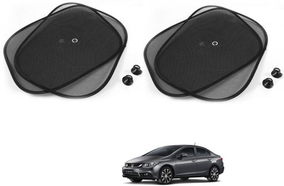 AuTO ADDiCT Side Window Sun Shade For Honda Civic(Black)