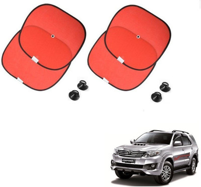 AuTO ADDiCT Side Window Sun Shade For Toyota Fortuner(Red)