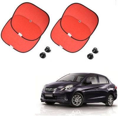 AuTO ADDiCT Side Window Sun Shade For Honda Amaze(Red)