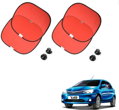 AuTO ADDiCT Side Window Sun Shade For Toyota Etios Liva(Red)