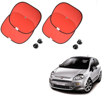 AuTO ADDiCT Side Window Sun Shade For Fiat Punto Evo(Red)