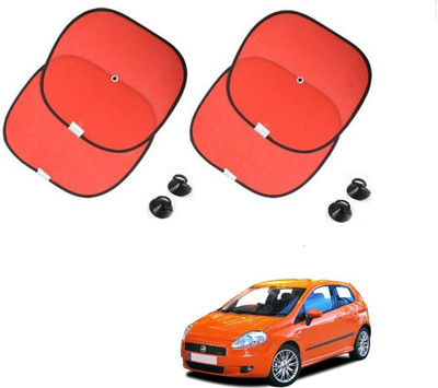 AuTO ADDiCT Side Window Sun Shade For Fiat Grand Punto(Red)