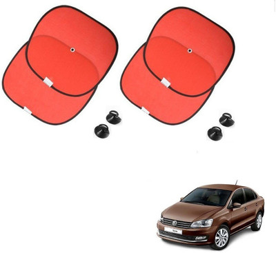 AuTO ADDiCT Side Window Sun Shade For Volkswagen Vento(Red)