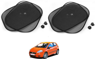 AuTO ADDiCT Side Window Sun Shade For Fiat Grand Punto(Black)