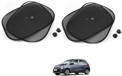 AuTO ADDiCT Side Window Sun Shade For Hyundai Grand i10(Black)