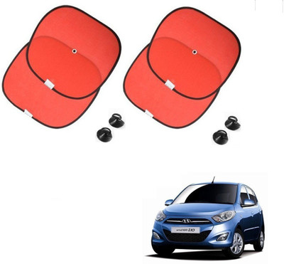 AuTO ADDiCT Side Window Sun Shade For Hyundai i10(Red)