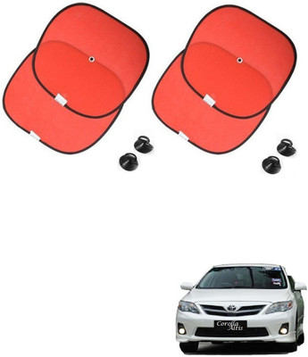 AuTO ADDiCT Side Window Sun Shade For Toyota Corolla Altis(Red)