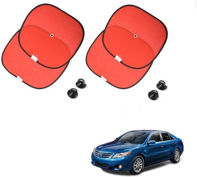 AuTO ADDiCT Side Window Sun Shade For Toyota Camry(Red)