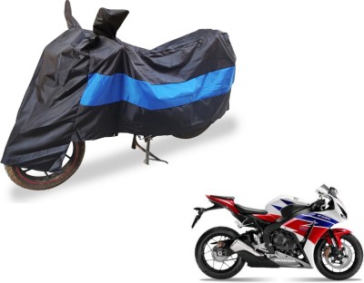 Auto Hub Two Wheeler Cover for Honda(CBR 1000RR, Black, Blue)