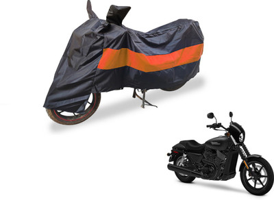 Auto Hub Two Wheeler Cover for Harley Davidson(Black, Orange)