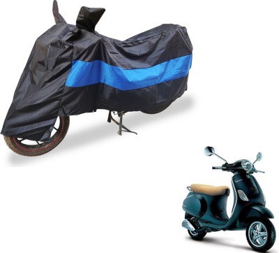 Amanzo Two Wheeler Cover for Universal For Bike(Piaggio Vespa, Black, Blue)