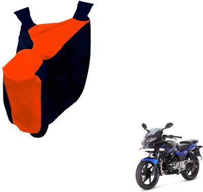 NIKS Two Wheeler Cover for Bajaj(Pulsar, Black, Orange)