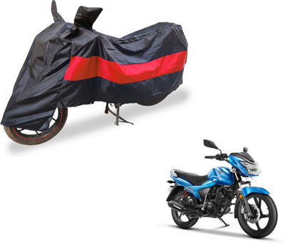 Auto Hub Two Wheeler Cover for TVS(Victor GLX, Black, Red)