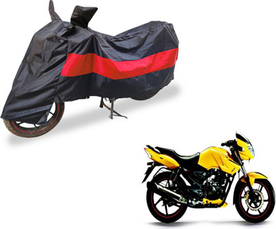 Flipkart SmartBuy Two Wheeler Cover for TVS(Apache, Black, Red)