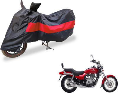 Auto Hub Two Wheeler Cover for Bajaj(Avenger 220 DTS-i, Black, Red)