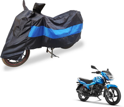 Auto Hub Two Wheeler Cover for TVS(Victor GLX, Black, Blue)