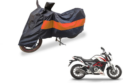 Amanzo Two Wheeler Cover for DSK Benelli(TNT 25, Black, Orange)