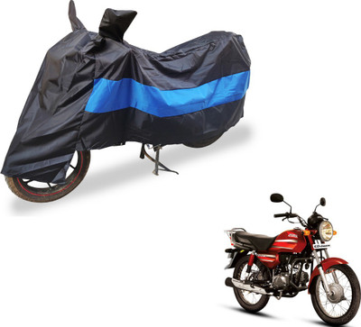 Auto Hub Two Wheeler Cover for Hero(CD Dawn, Black, Blue)