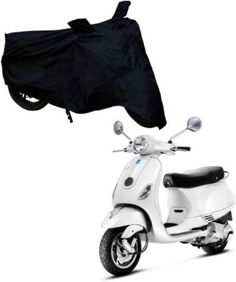 AutoRetail Two Wheeler Cover for Piaggio(Vespa, Black)
