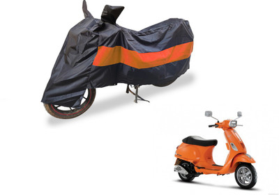 Amanzo Two Wheeler Cover for Piaggio(Vespa SXL, Black, Orange)